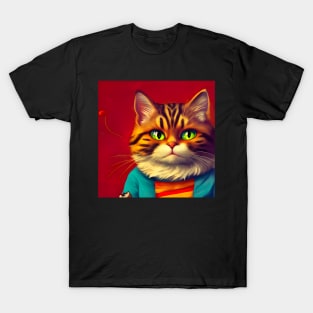 Colorful Cat Art Designs T-Shirt